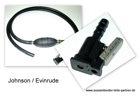 Benzinschlauch 2m mit Pumpe und Anschlustecker fr Johnson Evin