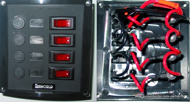 Schalter Panel 4-fach vertikal Switch Panel